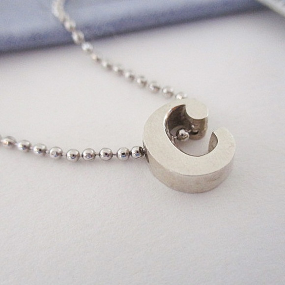 ALEX WOO Sterling Silver Letter C Necklace - Picture 2 of 4